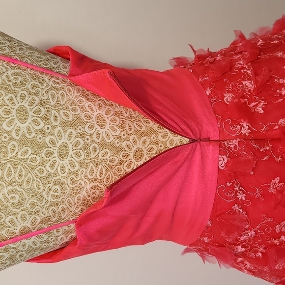 Hebeos Women's Size S Princess Pink Spaghetti Strap Sleeveless Mini Party Dress - Picture 11 of 16